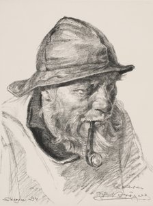 Head of a Skagen Fisherman by Peder Severin Krøyer