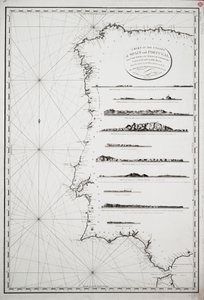 Chart of the Coasts of Spain and Portugal, from Cape Pinas to the Strait of Gibraltar, constructed and carefully drawn from the most recent observations made by the officers of the French and Spanish navies by P. Steel