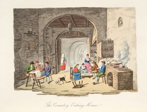 The Country Eating House, from Italian Scenery, representing the Manners, Customs and Amusements of the different States of Italy, pub. 1806 by P. van (after) Lerberghi