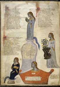 Four Muses (from Regia Carmina by Convenevole da Prato) by Pacino di Buonaguida