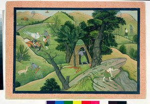 Rama and Lakshmana Wandering in Search of Sita, from the Ramayana, Kangra, Himachal Pradesh