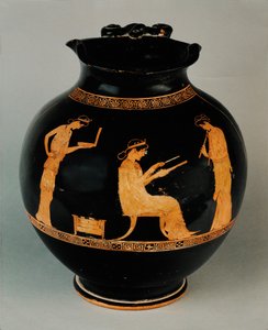 Three Muses. Red-Figured Oenochoe