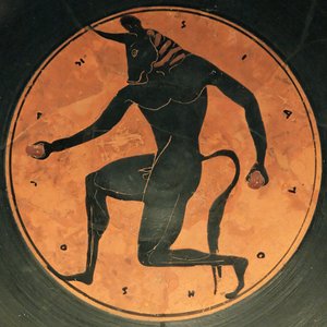 Ancient Greek Pottery of the Minotaur by Painter of London E342