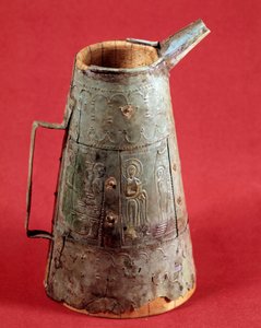 Christian Antiquity: Liturgical Vase Decorated with Scenes from the Life of Christ. 3rd Century AD. Saint Germain, Museum of Antiquities