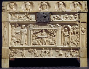 Paleochristian Art: Reliquary Decorated with Scenes from the Old and New Testament by Paleo Christian