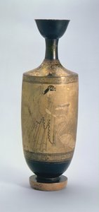 Attic white-ground Lekythos with Artemis and a swan, c.490 BC