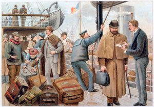 Passengers Joining a P&O Liner in the Thames, c. 1890
