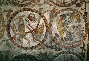 The Signs of the Zodiac from the Mosaic Floor