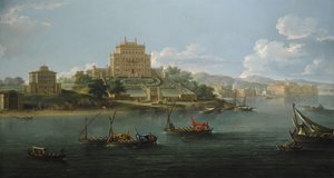 View of the Villa Costaguti and Villa Pamphilj Between Anzio and Nettuno by Paolo Anesi