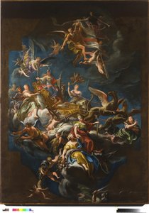 Ligurian allegorical chariot drawn by griffins and driven by Prudence by Paolo Gerolamo Piola