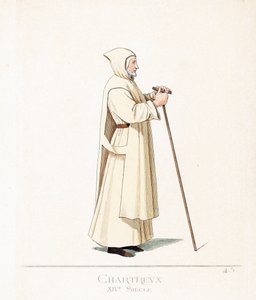Clerical Costume: Monk Chartreux, Order of Saint Bruno