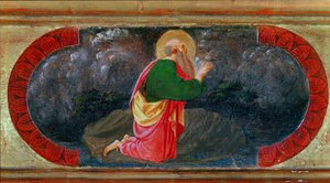Saint John at Patmos. Painting by Paolo di Dono dit Paolo Uccello