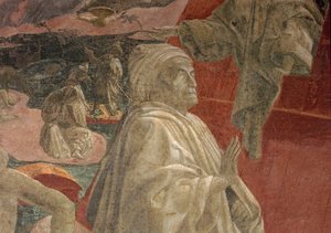 The Flood and Subsidence of the Waters and the Sacrifice and Drunkenness of Noah (detail of a praying figure)