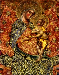 Madonna and Child Enthroned with Two Angels by Paolo Veneziano