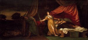 Judith about to kill Holofernes