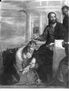 The Meal at the House of Simon the Pharisee, detail of the central part, 1570