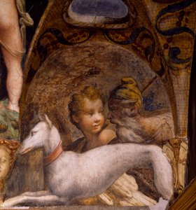 Dog and hunter, from Myth of Diana and Actaeon