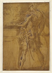 Mucius Scaevola thrusting his hand in the flames