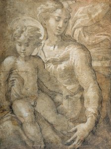 Virgin with the Child on her lap by Parmigianino 