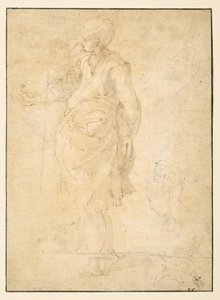 Clothed Female Figure and a Female Head