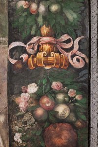 Decoration Detail with Flowers and Fruit