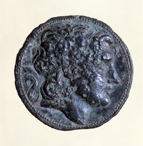 Coin with the effigy of Mithridates I (171 BC - 139 BC), King of the Parthians by Parthian School