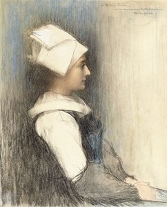 A Breton Girl by Pascal Adolphe Jean Dagnan Bouveret