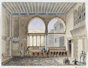 View of the Interior of the Sheik Jabarti Palace by Pascal Xavier (after) Coste