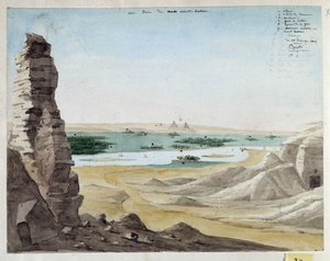 View Taken from Mount Kattan, Egypt by Pascal Xavier (after) Coste