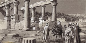 A Ruined Temple in Egypt by Pat (1907-95) Nicolle