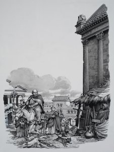 Bishop Mellitus Arriving in London by Pat (1907-95) Nicolle