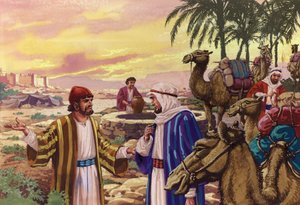 Eliezer arriving at the well
