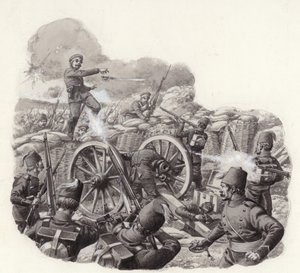 Turks Defend Their Battered Earthworks at the Grivitza Redoubt
