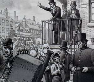 William Booth Preaching in the Open Air by Pat (1907-95) Nicolle