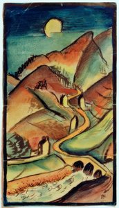 Nocturnal Mountain Landscape