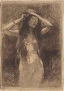 Nude Girl Combing Her Hair, 1887