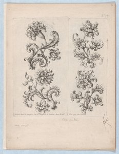 Series of Small Flower Motifs, Plate 1, ca. 1670-85 by Paul Androuet Du Cerceau