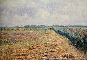A Flat Dutch Landscape under a Summer Sky with Clear White Clouds, c.1890 by Paul Baum
