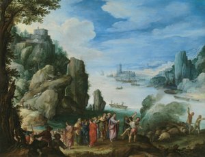 Rocky Landscape with Healing of the Possessed by Paul Bril