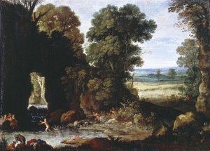 Forest Landscape with Nymphs and Satyrs by Paul Bril