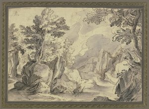 Rock Landscape with Trees by Paul Bril