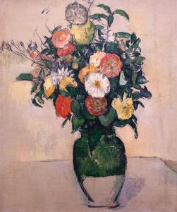 Flowers in a Green Vase by Paul Cezanne