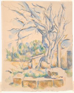 Pistachio Tree at Château Noir by Paul Cézanne