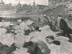 In haste to see the King and Queen leave the Abbey by Paul Charles Renouard