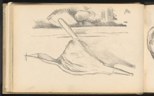 Bellows in Front of a Fireplace by Paul Cézanne