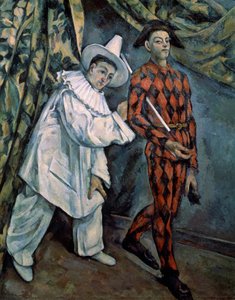 Pierrot and Harlequin Mardi-Gras by Paul Cézanne