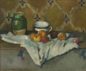 Still Life with Jar, Cup, and Apples, ca. 1877