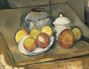 Vase, Sugar Bowl and Apples