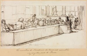 The Members of the Academy of Beaux-Arts Assembled to Jury the Rome Prize by Paul Delaroche