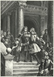 Marshal Villars and Prince Eugene of Savoy meeting to negotiate the Treaty of Rastatt